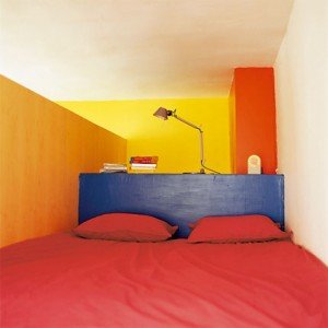 il letto nel mezzanino